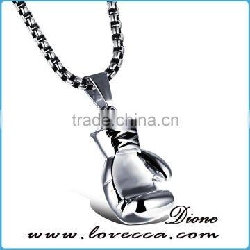 Black/Steel/Gold Color Fashion Mini Boxing Glove Necklace Boxing Jewelry Stainless Steel Necklace photo-2