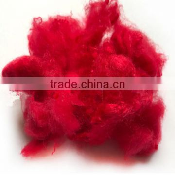 Dope dyed three-dimensional polyester fiber recycled fiber