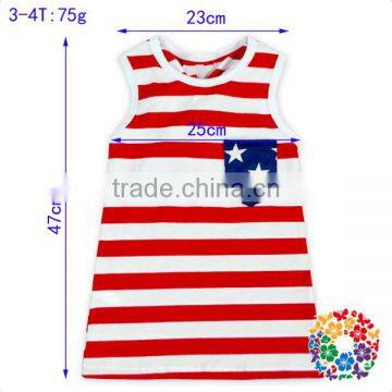 Red White Stripe Navy Stars Mom And Daughter Shirts 4th Of July Outfit Baby Tops photo-4