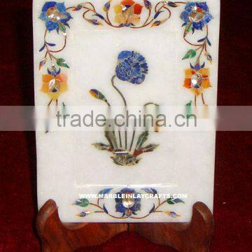 Home Decorative Marble Inlay Plate Pietra Dura Art