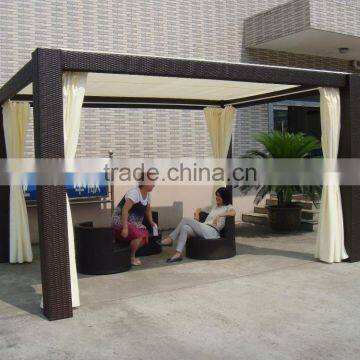 High Quality Waterproof Outdoor Garden Rattan Pavilion Gazebo photo-2