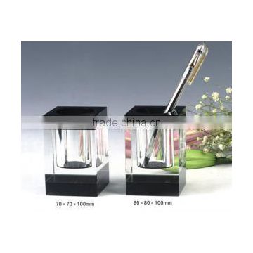 crystal office pencil holder