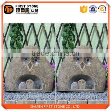 GAB612 Natural Stone Owl Sculpture