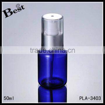 Cosmetic Packaging High Quality Skin Care 50 ml Pet Bottle Translucent Blue Plastic Bottle Pet With Pump Bulk Buy From China photo-4