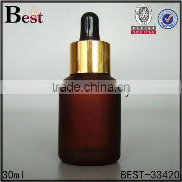 Hot Products Dark Red Frosted Cosmetic Essence Perfume Glass Bottle 30ml Basket Dropper Bottle Glass China Suppliers photo-4