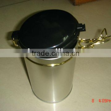 Plain Airtight Tea Can with Metal Clip/Plastic Lid Set