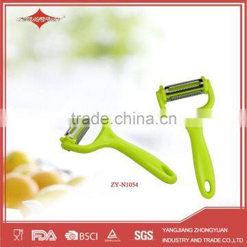 Multi-functional triple-blade stainless steel vegetable peeler