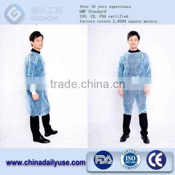 Disposable PP Non Woven 115x137 Surgical Yellow Isolation Gown photo-3