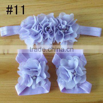 Fabric Flower Headband for Kids Hair Accessories, Foot Flower Band for Baby Girl photo-3