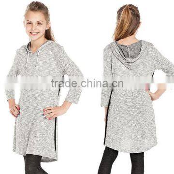 Kids Apparel Wholesale High Quality Custom Plain Blank Sports Spring Girls Long Sleeve Hoodie Dress China Suppliers