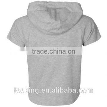 Summer Short Sleeves Zip up Women Crop Top photo-2