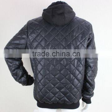 HOT Men Black Fashion XXX Leather Jacket photo-5