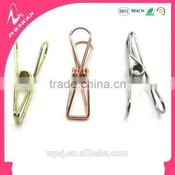 rose golden silver color metal longtail folder wire clips binder clips for practical stationery supplies gift sets