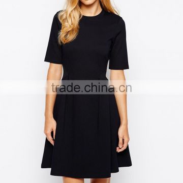 new elegant fashion lady prom party dress quality factory wholesale real black evening dress