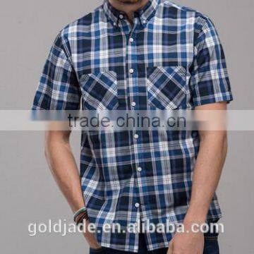 Casual Short Sleeve Shirts for Men 100% Cotton Material and Plaids Pattern Shirts Wholesale Plaid Shirts photo-5