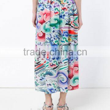 Latest Ladies Fashion Long Silk Skirt China Factory Price photo-3