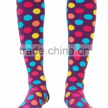 men's fancy compression socks with polka dots design