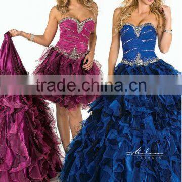 Orangza V-neck Latest Design Formal Evening Gown photo-2