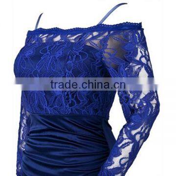 Women's Long Sleeve Mermaid Ruching Prom Dresses Floor-length Dresses Long Formal Gown photo-3