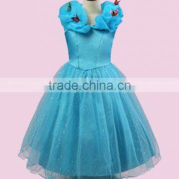 Wholesale Princess Butterfly Kids Dress Children Lace Flower Party Dress Summer Baby Girl Dress For Wedding photo-5