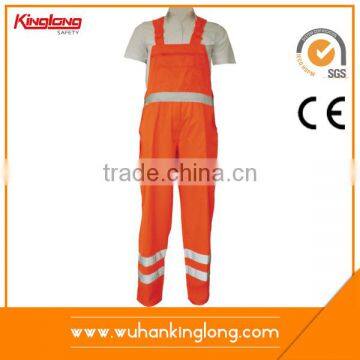 Orange High Quality Heavy Mens 100% Cotton Bib Work Pants