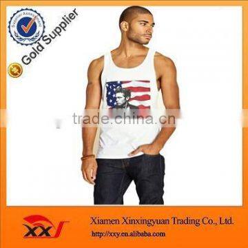 wholesale cotton American flag muscle tank top for men