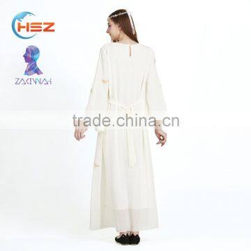 Zakiyyah 7001 Pretty Girls Malaysia Islamic Clothing Wholesale Dubai Fashion Muslim Kaftan Dress New Model Abaya in Dubai photo-2