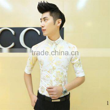 2015 custom men fancy contrast color casual dress wholesale soccer shirt