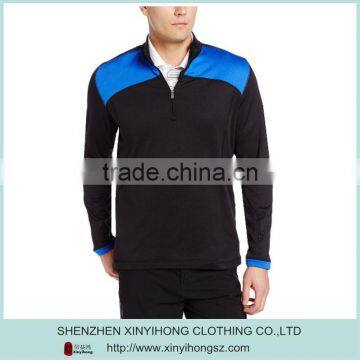 OEM Skin Tights Pullover ,100% Polyester Mans Sports Pullover With 1/4 Zipper