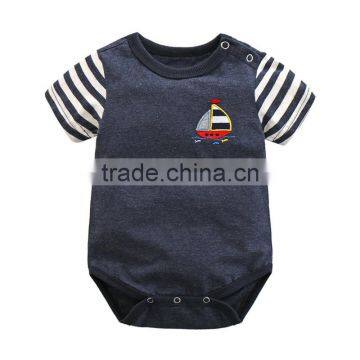 Wholesale Summer Striped Boys Baby Rompers Cotton Clothing photo-3