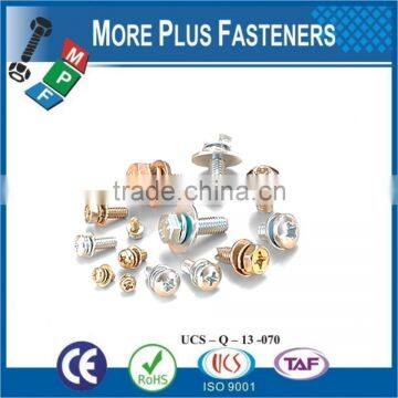 Made in Taiwan SEMS Screw Button Hex Countersunk Pan Socket Cap Head Six Lobe Phil Pozi Slot Combi Recess Machine Trilobular photo-2