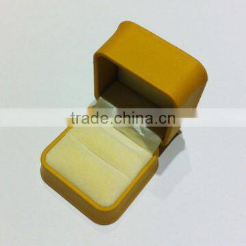 Yellow Leather Ring Jewelry Box