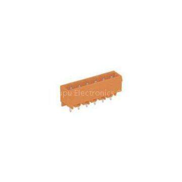250V 300V 12A 10A Right Angle Pin MCS Connector With Spring Clipping Orange