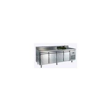 Low Consumption Ventilated Pizza Prep Cooler For Hotel , Refrigerated Pizza Prep Counter With Backre