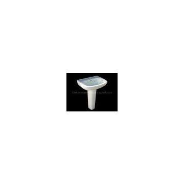 Two Pieces Washing Water Basin With Pedestal Lavabo Bathroom Fittings and Fixture photo-3