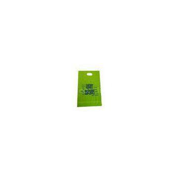 Green custom Die Cut Plastic Bag LDPE plastic shopping bags for Supermarket