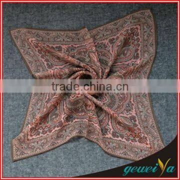 Square Chiffon Bohemia Print Silk Scarf