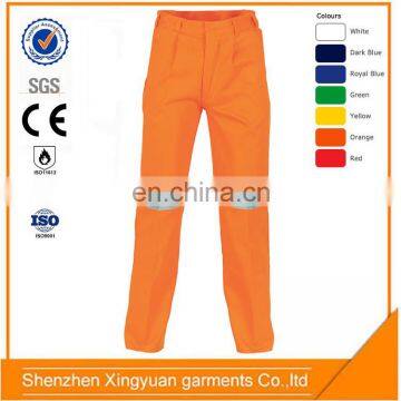 100% cotton orange work wholesale used fire retardant pants for coal mine