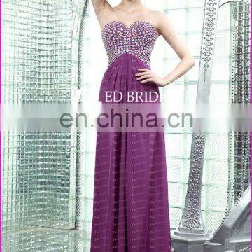CE430 Attractive China Factory Sweetheart A-Line Beaded Bridesmaid Dress Royal Purple photo-3