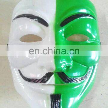 New arrival two color vendetta party plactic mask