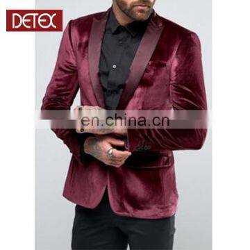 Stylish Shiny Fabric Designer Men Velvet Blazer