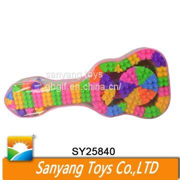 140pcs guitar style Eco-Friendly Material toys Building blocks DIY toys