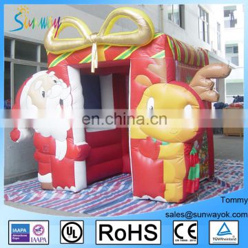 Inflatable Happy Christmas Santa Claus House