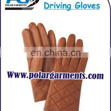 Brown Leather Bus Driving Gloves