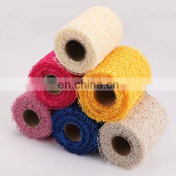 small size fiber mesh roll eco-friendly recyable table clothes flower wrapper