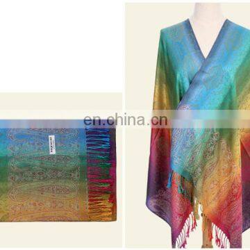 2017 Custom Design Newest Paisley Weave Jacquard Scarf photo-4