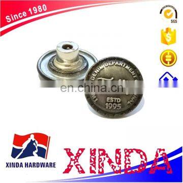 High Quality Plating Round Metal Jeans Button for Suspender Trousers photo-3