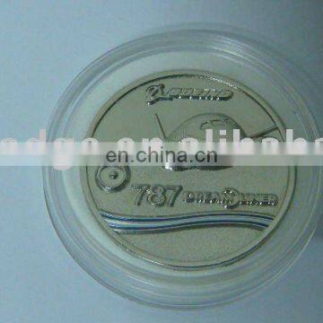 Wholesale Custom army metal challenge coin for sales, airplane metal double side silver coin cheap price