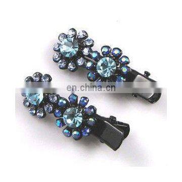 2013 newest fashion alloy flower rhinestone hair clip