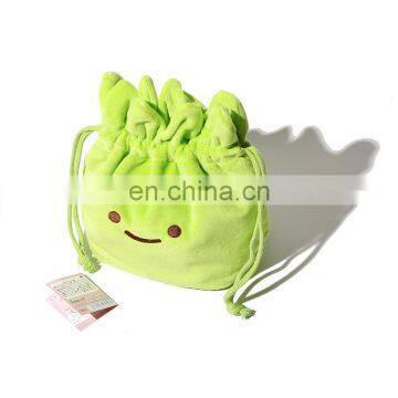 Custom Luxury Leather Suede Emoji Drawstring Pouch Bag photo-3